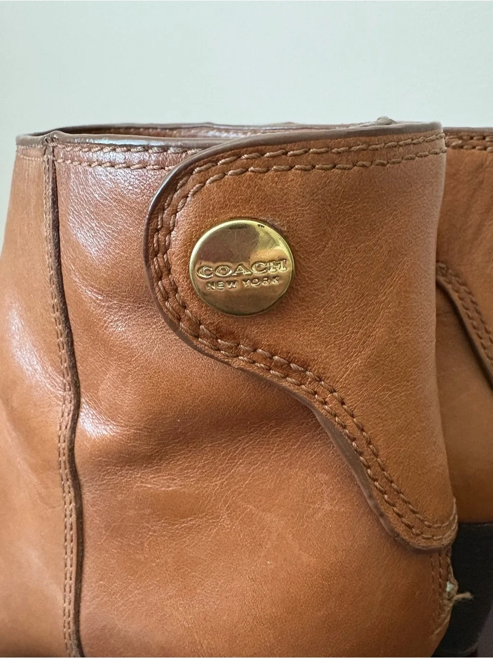 Coach Tan Leather Ankle Booties - Classic Women’s Waldorf ShoeIn Cinnamon Sz 8.5